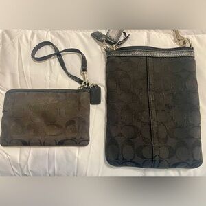Coach vintage Crossbody and coach wristlet